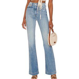 7 FOR ALL MANKIND UTLRA HIGH RISE DOJO DESTROY FLARE JEANS SZ 27 FIG